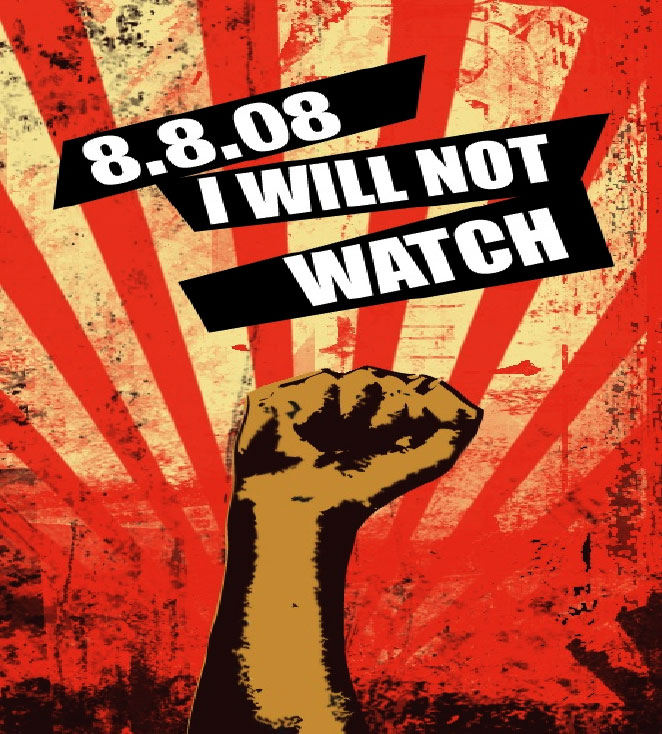 I will not watch (08 Olympics)