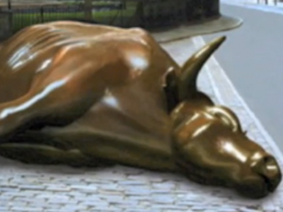 Wall Street Bull down